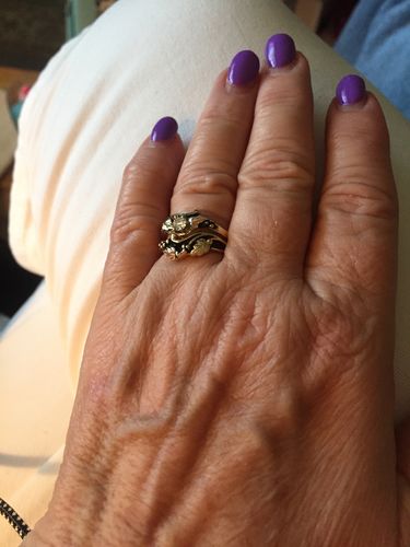 Customer photo review of Antiqued Diamond Black Hills Gold Ring