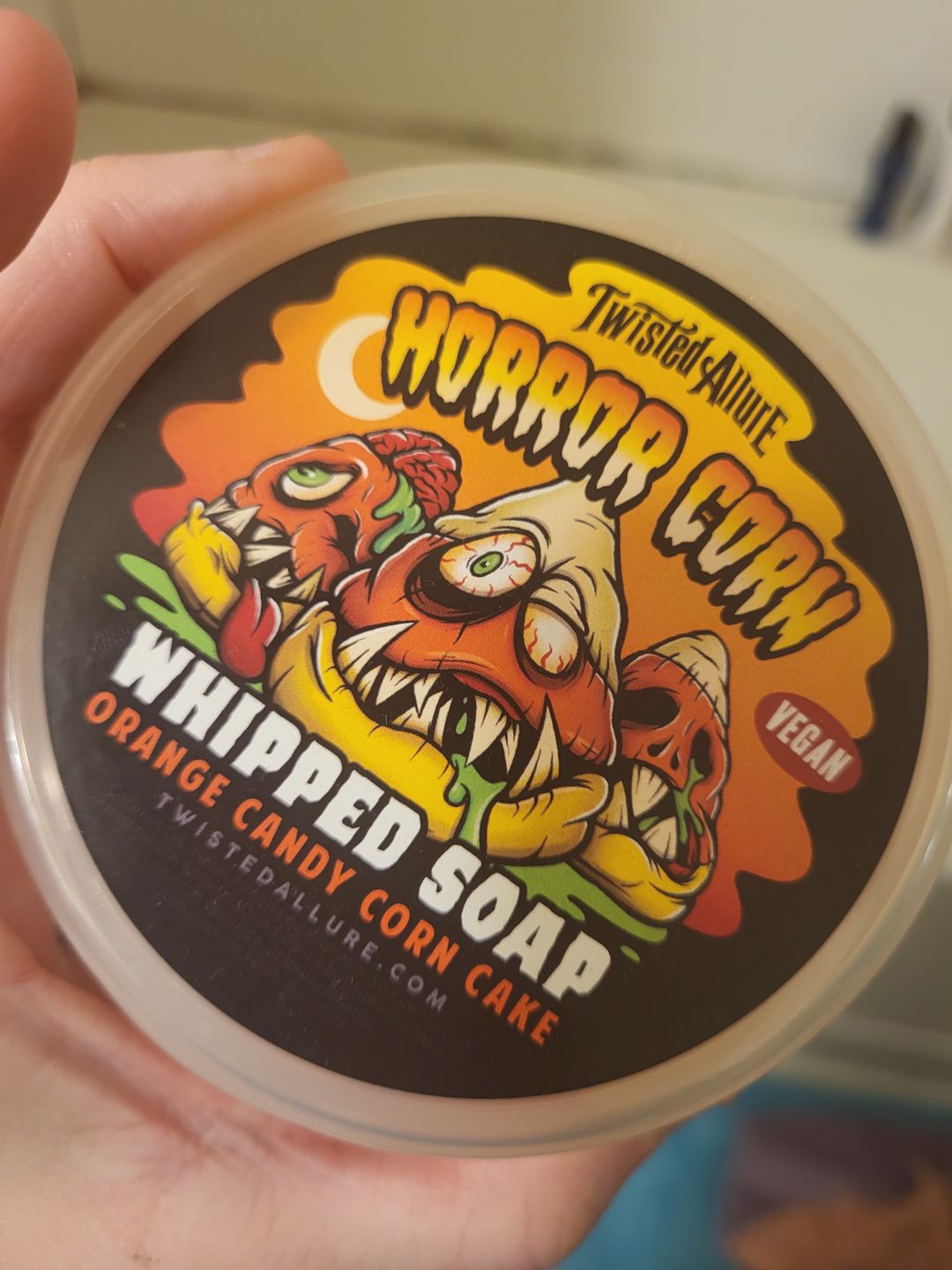 Customer photo review of Horror Corn Whipped Soap