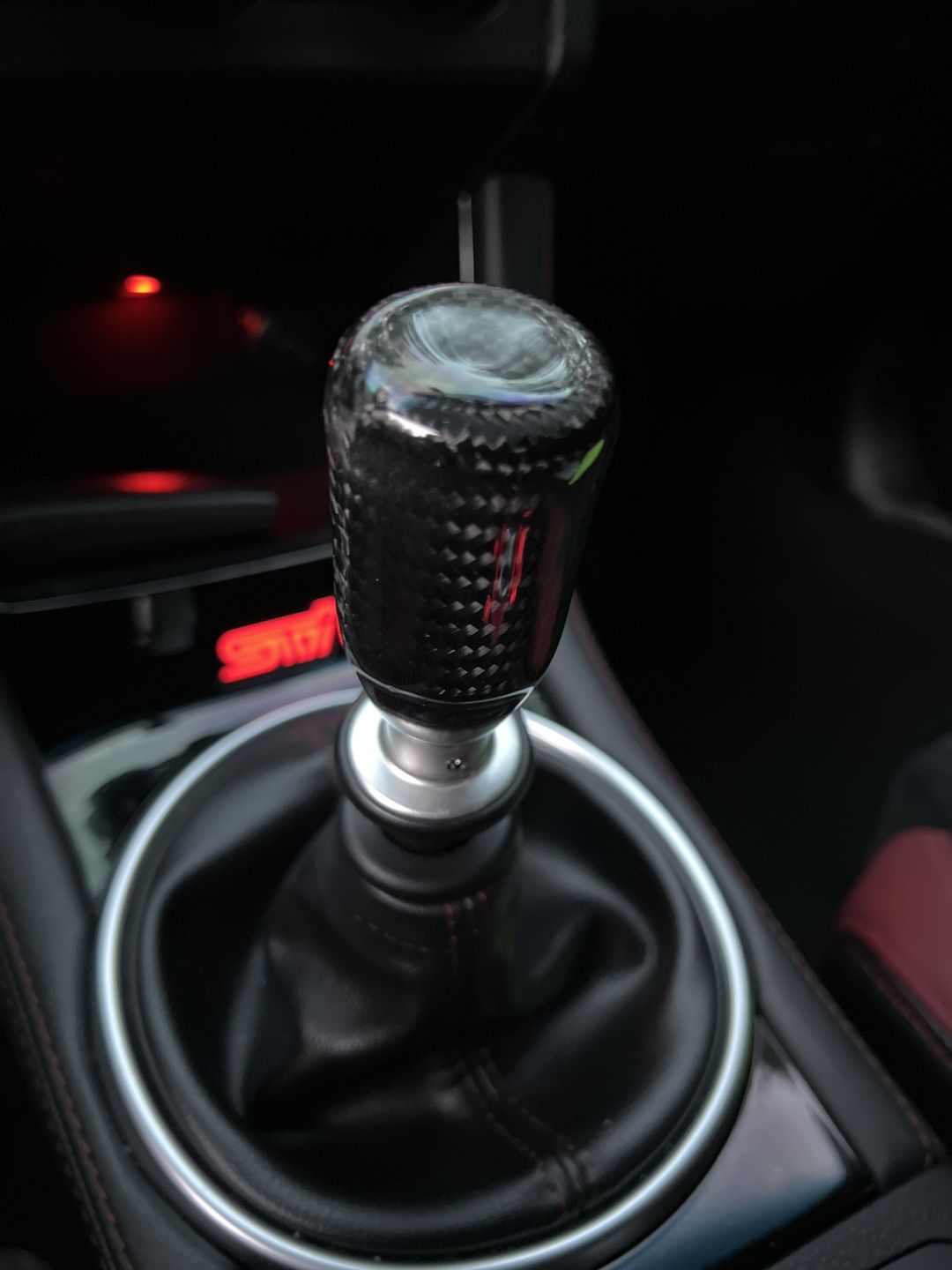 Customer photo review of Black Carbon Fiber Handle Shift Knob