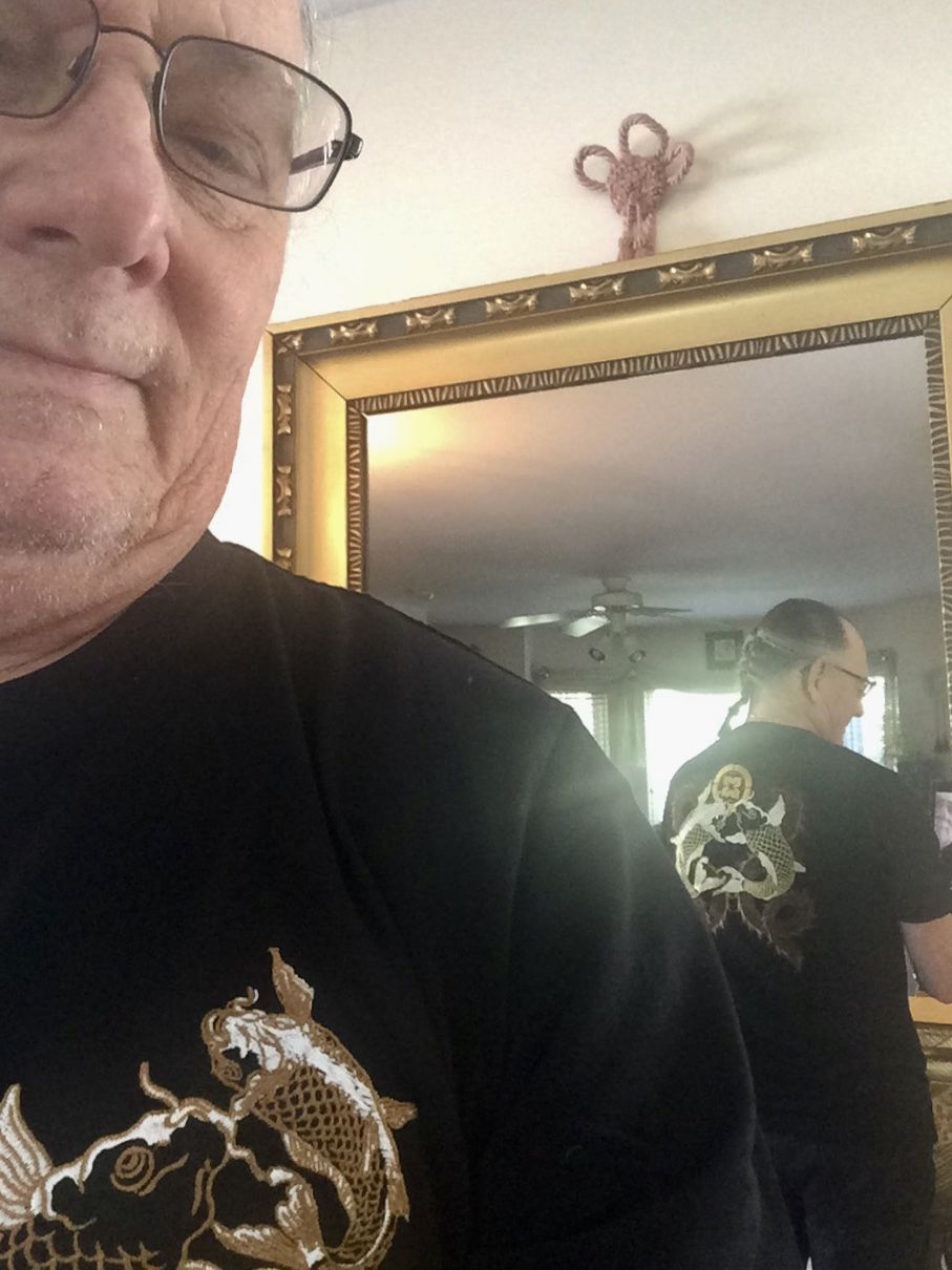 Customer photo review of Double Dragon & Koi Sukajan T-shirt