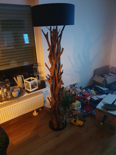 Customer photo review of Stehlampe Teakholz BLUMA  | Höhe 180 cm | inkl. Lampenschirm