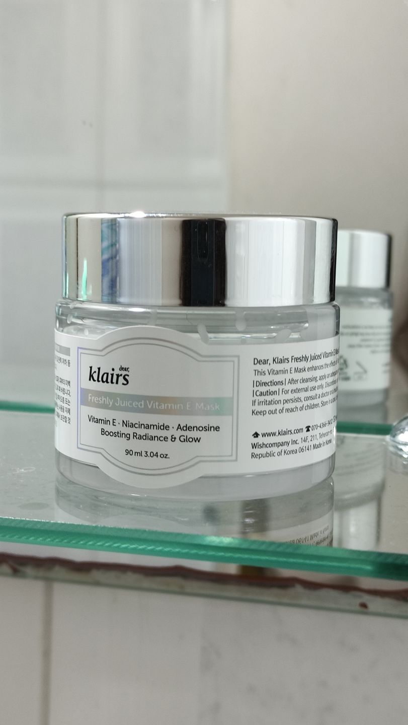 Customer photo review of Dear Klairs Freshly Juiced Vitamin E Mask 90 ml