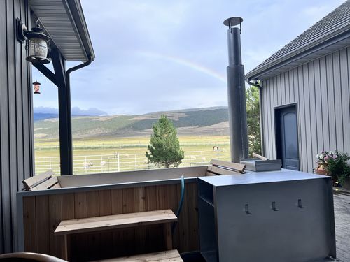 Customer photo review of Wood Burning Hot Tub