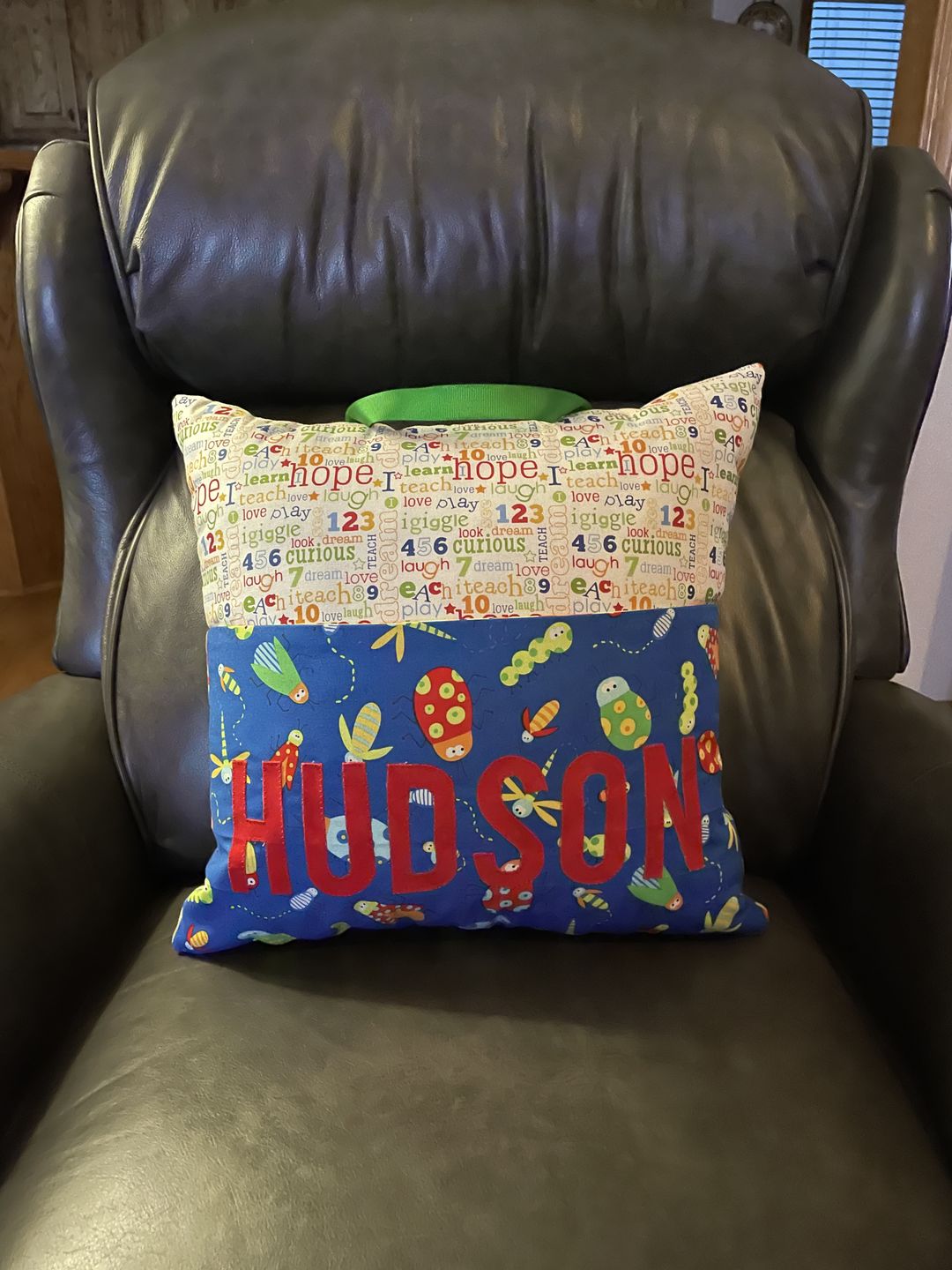 Customer photo review of Reading Pillow / Pocket Book Pillow Pattern in Two Sizes | Digital PDF Pattern