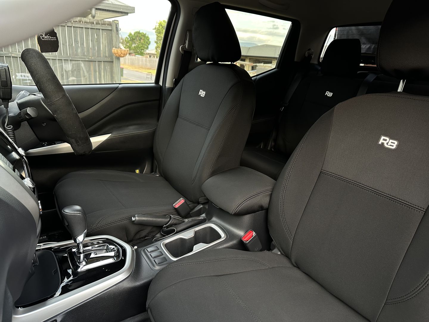 Customer photo review of Nissan Navara NP300 Series 3 & 4 Neoprene 2x Front Seat Covers (Available)
