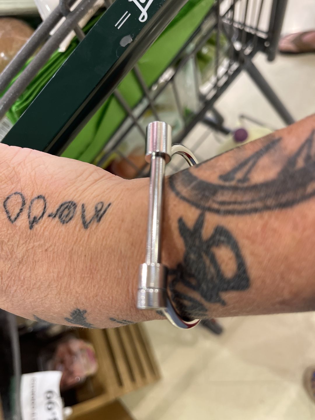 Customer photo review of Tabitha Stainless Steel Bar Bangle