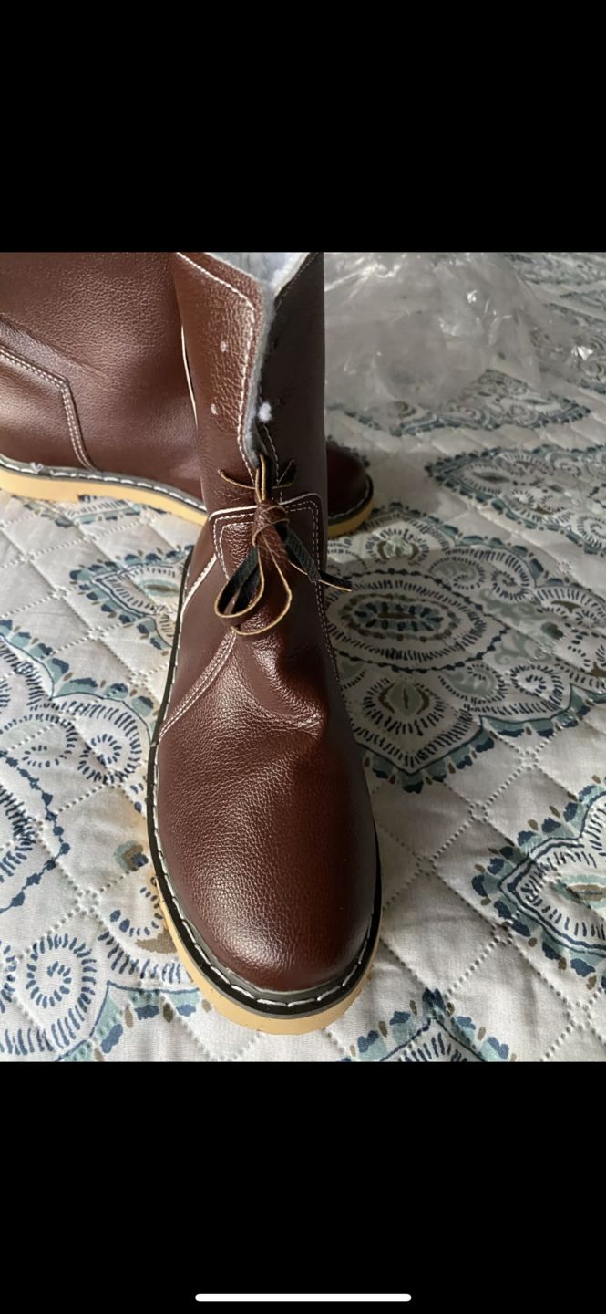Customer photo review of MarleyShoes™ | 2022 TRENDING WINTER LEATHER WATER PROOF BOOTS