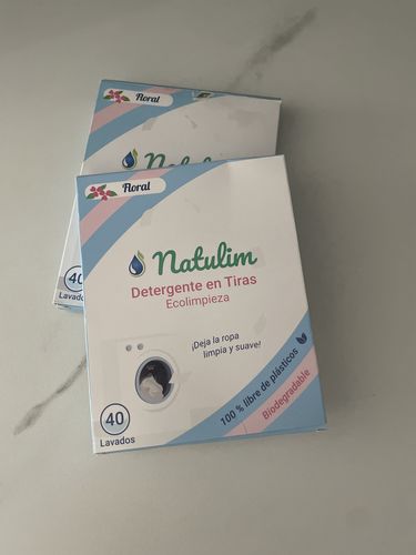 Customer photo review of Eco-Tiras de Detergente 40 lavados Natulim