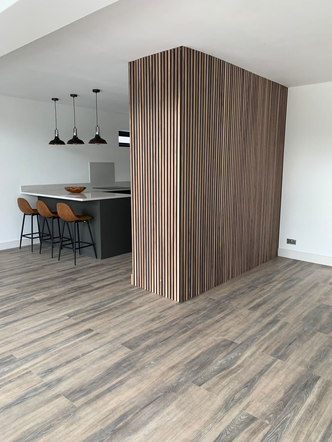 Customer photo review of SlatWall Acoustic Walnut