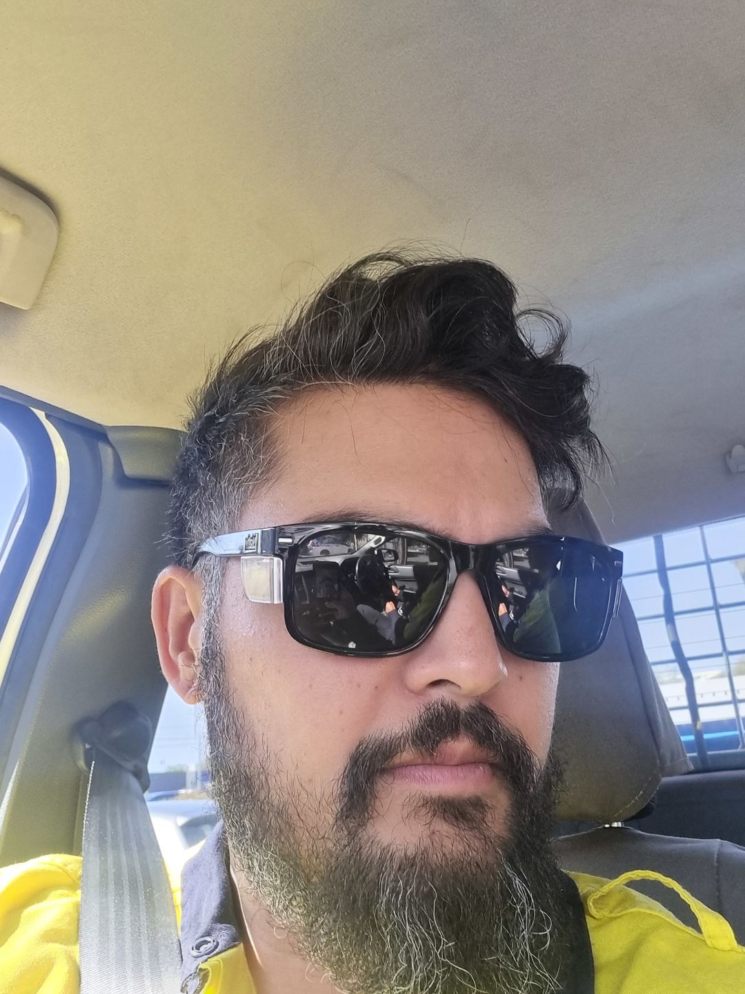 Customer photo review of Kenneth Black Polarised Safety Glasses