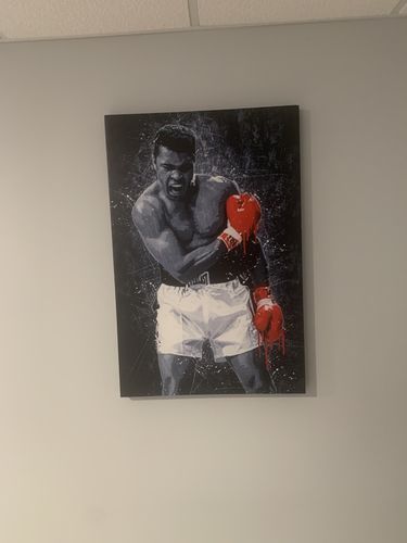 Customer photo review of Muhammad Ali Painting Drip Art