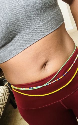 Customer photo review of Sweet Like Tie On Waist Beads