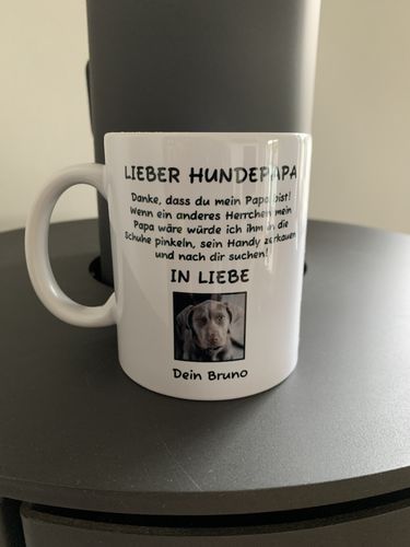 Customer photo review of Lieber Hundepapa - Fototasse mit deinem lieben Haustier