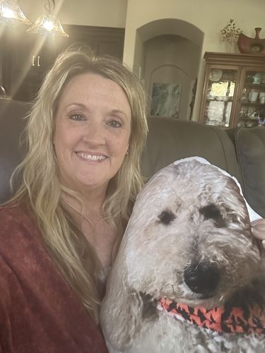 Customer photo review of Create A Custom Dog Pillow