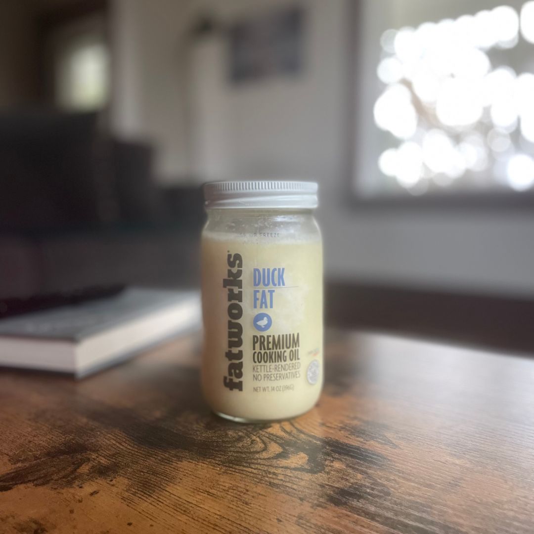 Customer photo review of Cage Free Duck Fat (14 oz)
