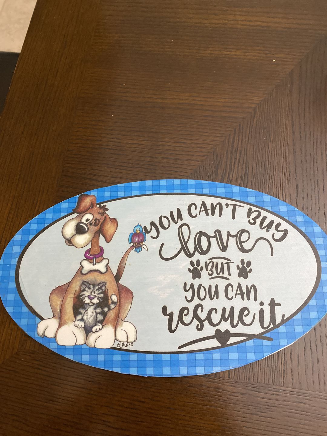 Customer photo review of Unfinished Wood Oval Shape - Craft - up to 24" DIY