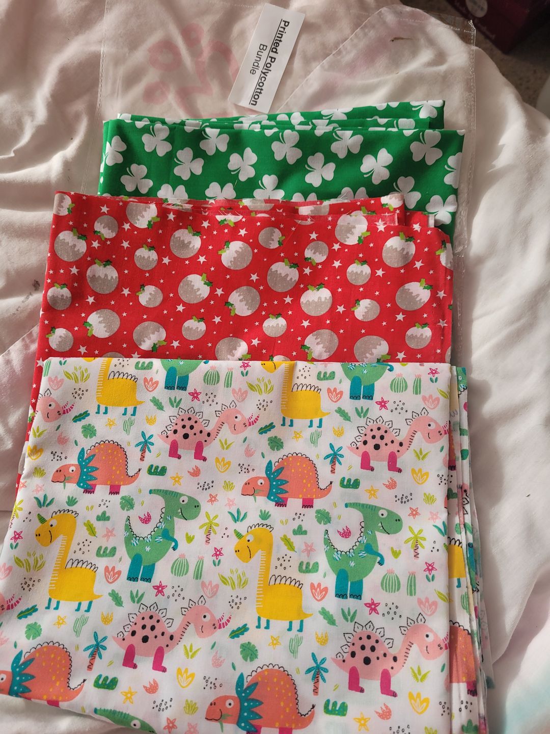 Customer photo review of Printed Polycotton Bundle 1m X 3