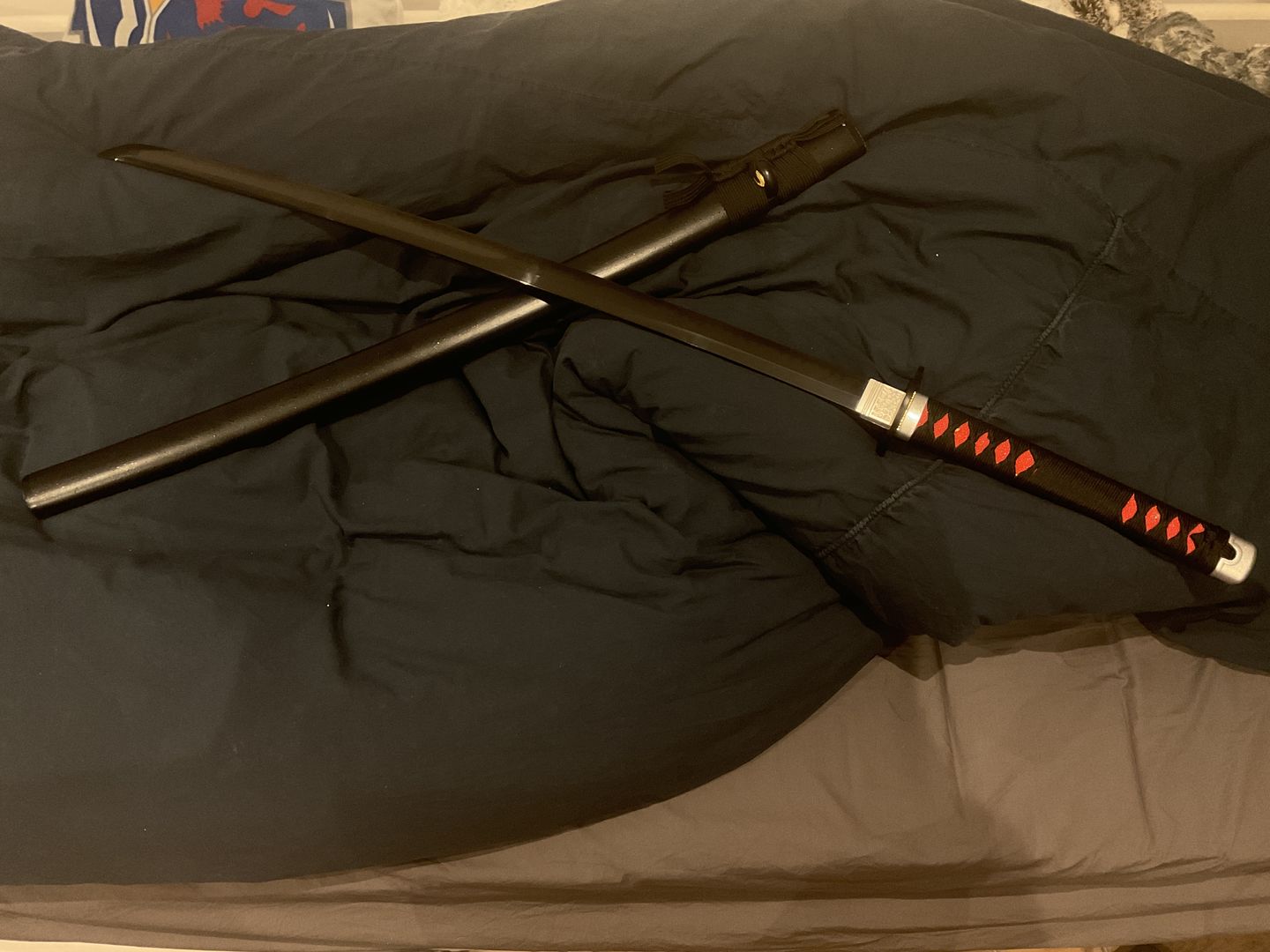 Customer photo review of The Tanjiro Handmade Katana T10 Steel Clay Tempered From Demon Slayer