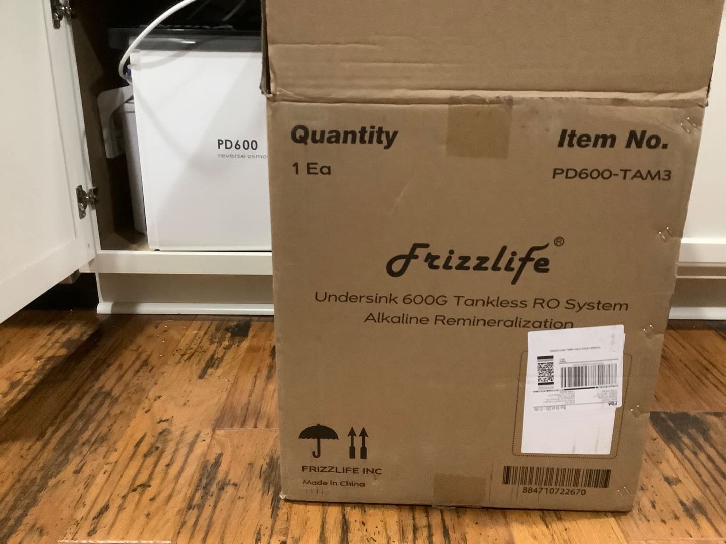 Customer photo review of Frizzlife 600 GPD Tankless Reverse Osmosis Water System With Alkaline & Remineralization, PD600-TAM3