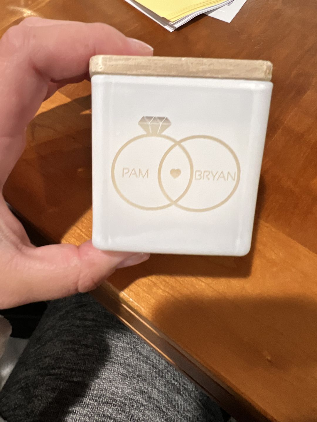 Customer photo review of CLASSIC ENGAGEMENT CANDLE