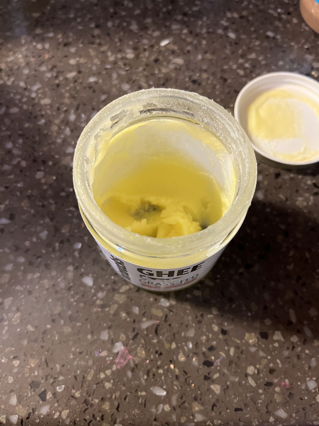 Customer photo review of Organic Grass Fed Cultured Cow Milk Ghee (7.5 oz)
