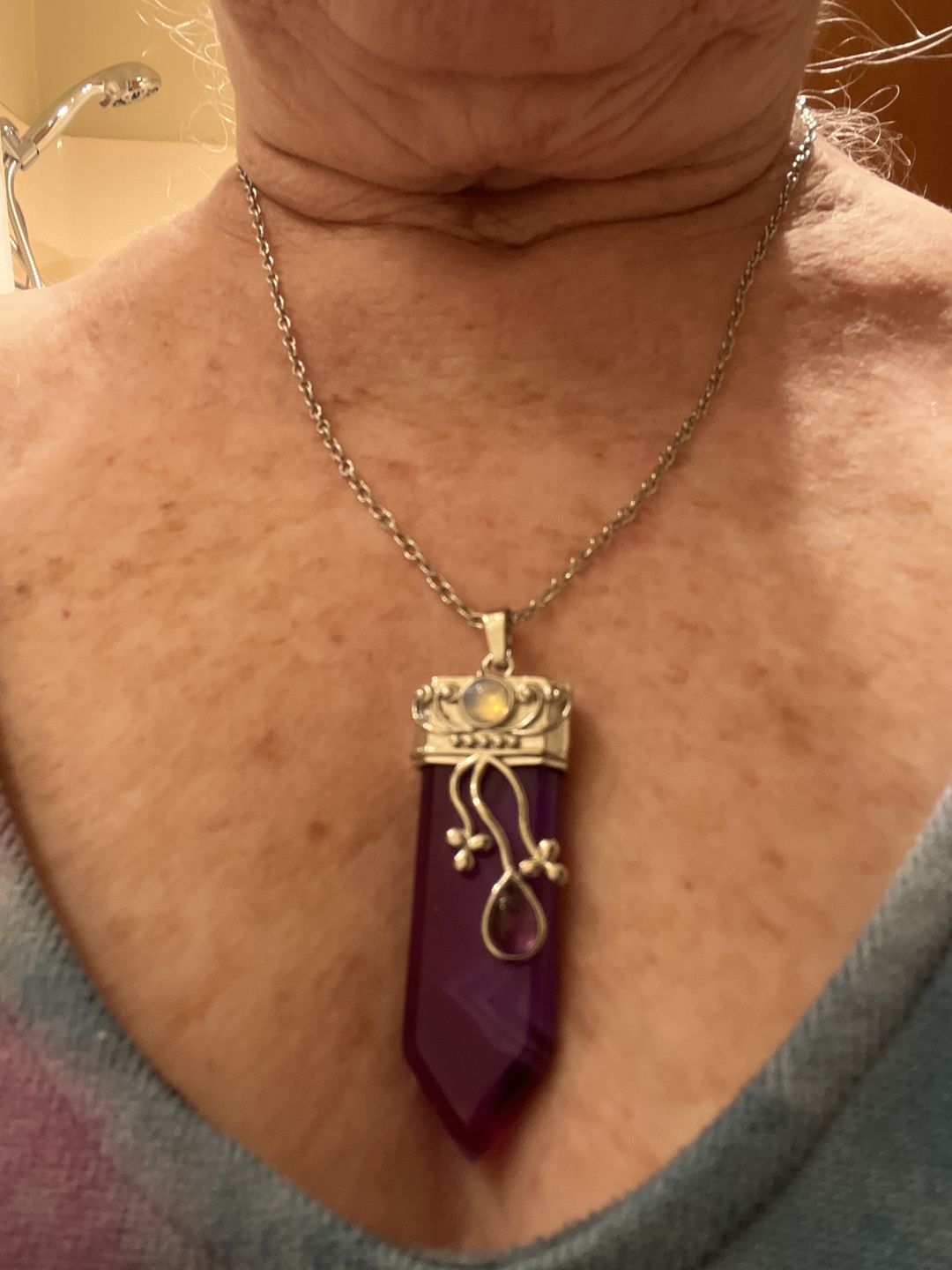 Customer photo review of Goddess Protection Necklace
