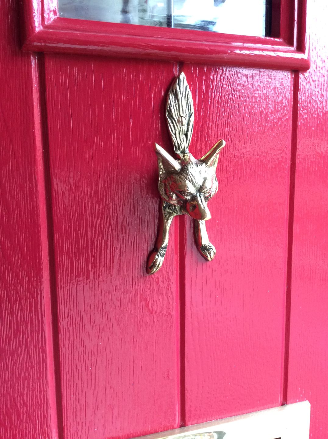 Customer photo review of Fox Door Knocker | Solid Brass