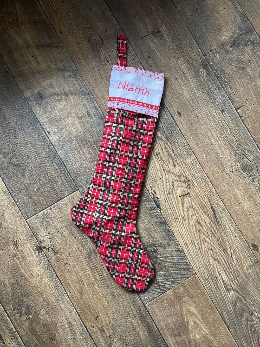Customer photo review of Xmas Checkered Rose & Hubble Christmas Cotton Fabric