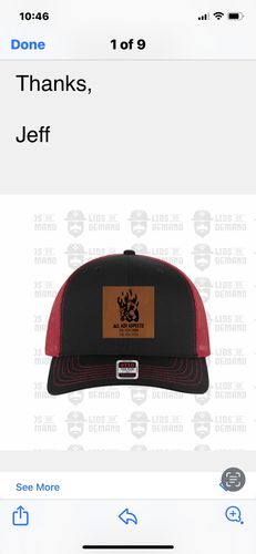 Customer photo review of [12 Pack] 112 Style Leather Patch Trucker Hats - Square Patch