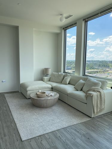 Customer photo review of SKY LINEN DELUXE PLUSH MODULAR 4 PIECE SECTIONAL
