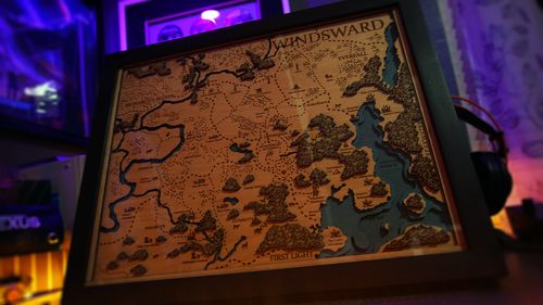 Customer photo review of CUSTOM FANTASY 3D WORLD MAP