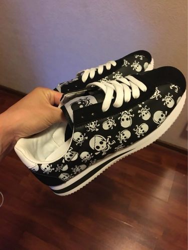 Customer photo review of Just Love Skulls & Bones Shoes