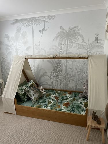 Customer photo review of Vintage Jungle in Soft Sage Wallpaper Mural