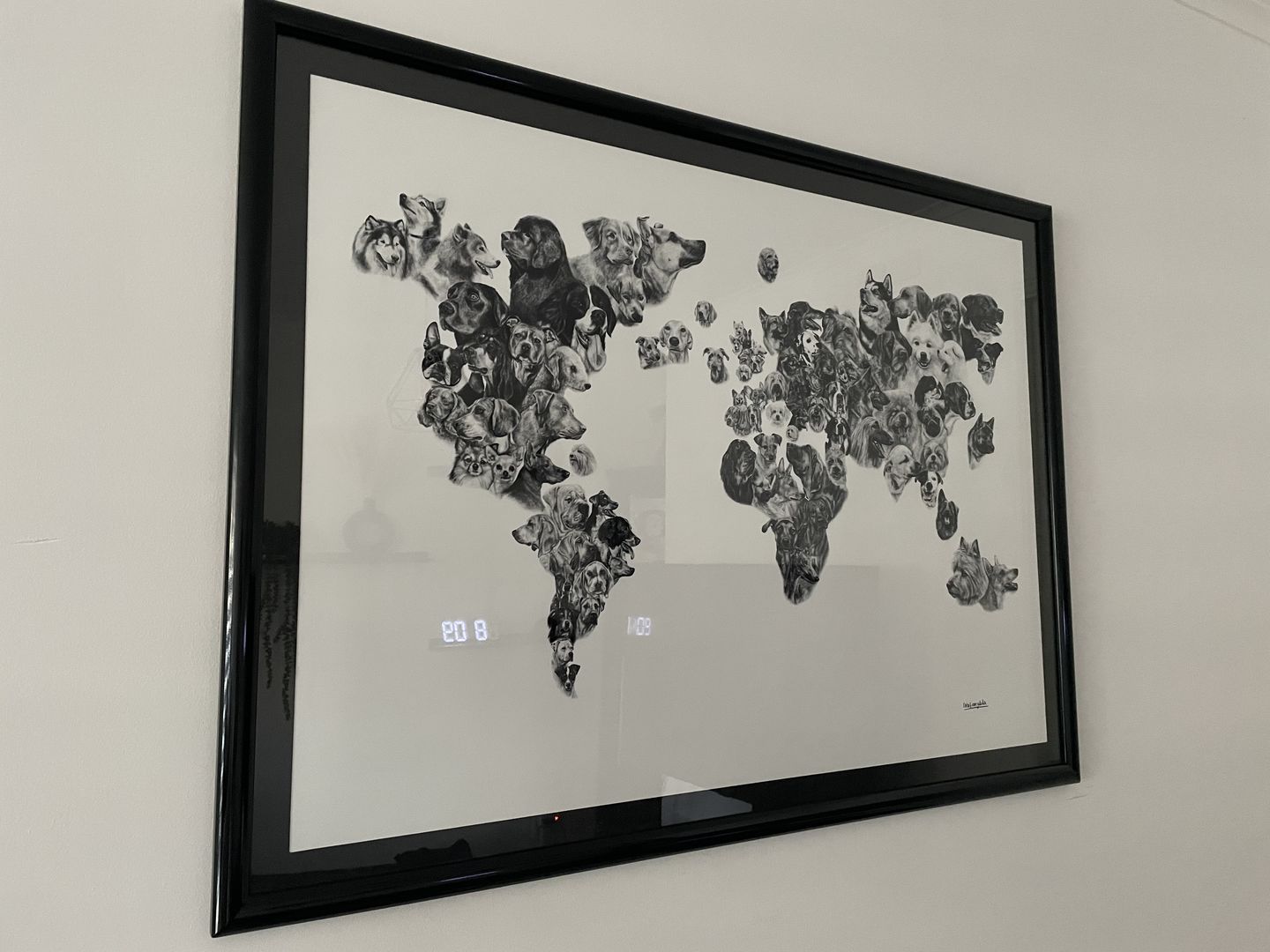 Customer photo review of Mapa de Perros del Mundo - Lámina
