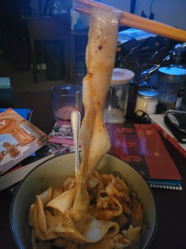 Customer photo review of [N8] Hot Oil-Seared Hand-Ripped Noodles Meal Kit (4 Servings)