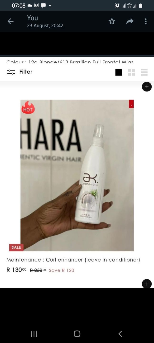 Customer photo review of Maintenance : Curl enhancer (leave in conditioner)