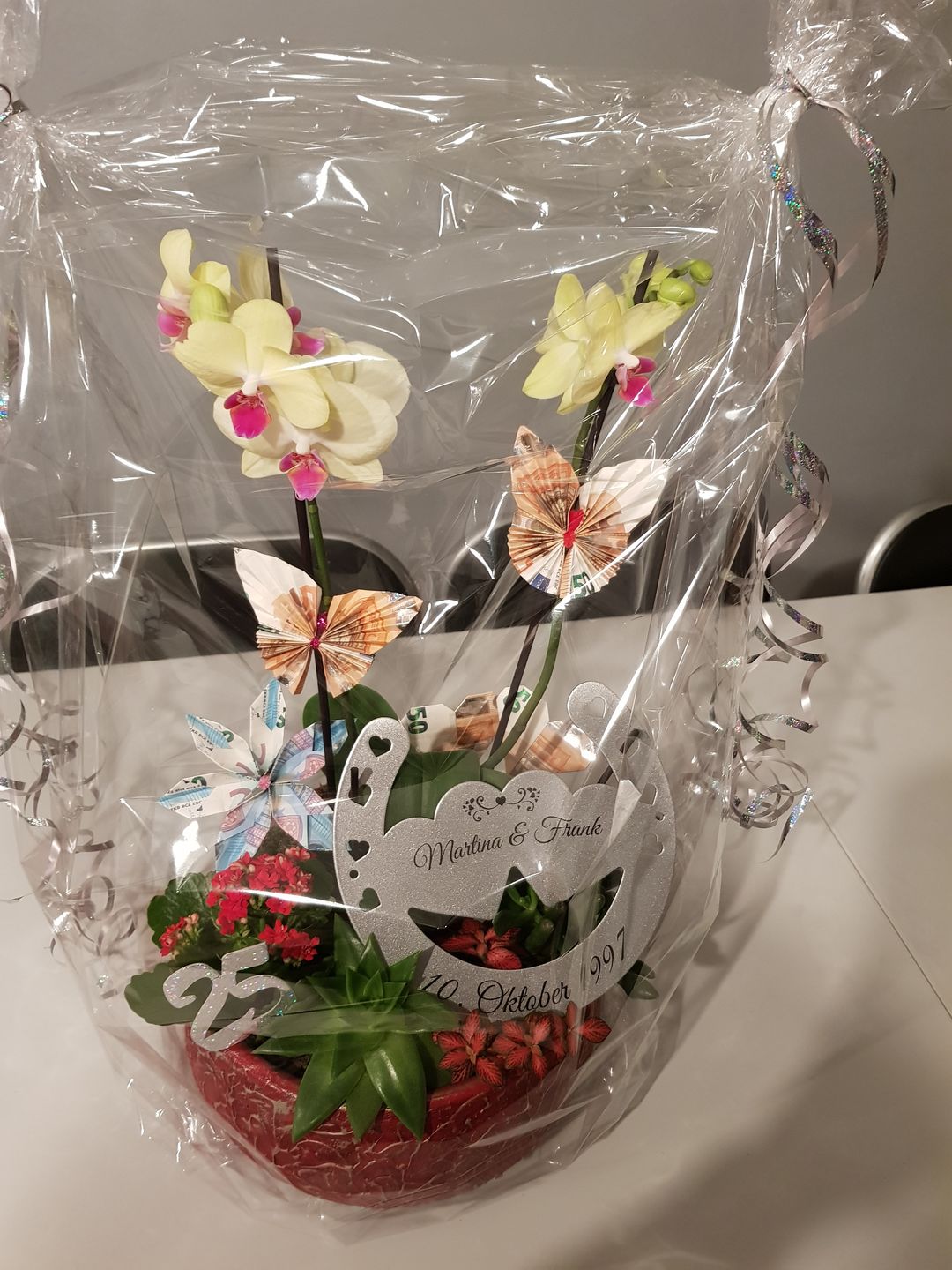 Customer photo review of Glückshufeisen aus edlem Stahl noble Design (personalisierbar) - ausgefallenes Hochzeitsgeschenk