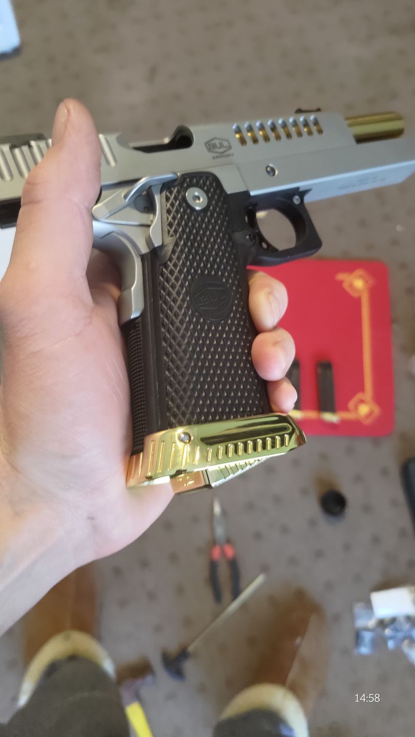 Customer photo review of STI 2011 Staccato Magwell | Brass | IPSC Standard/USPSA Limited Division