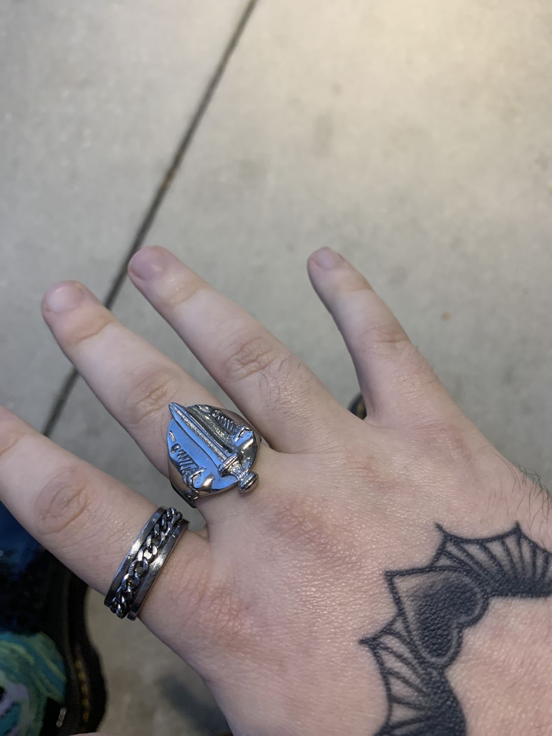 Customer photo review of CATACOMB SWORD RING
