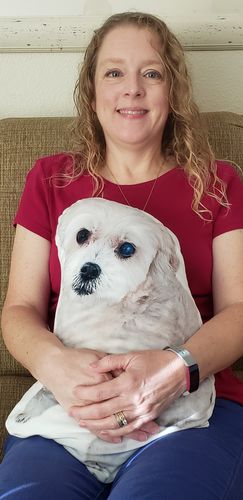 Customer photo review of Create A Custom Dog Pillow