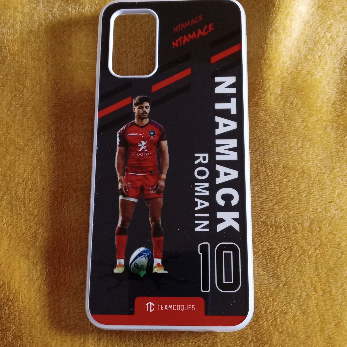 Customer photo review of Coque joueur ROMAIN NTAMACK TOULOUSE - TEAMCOQUES
