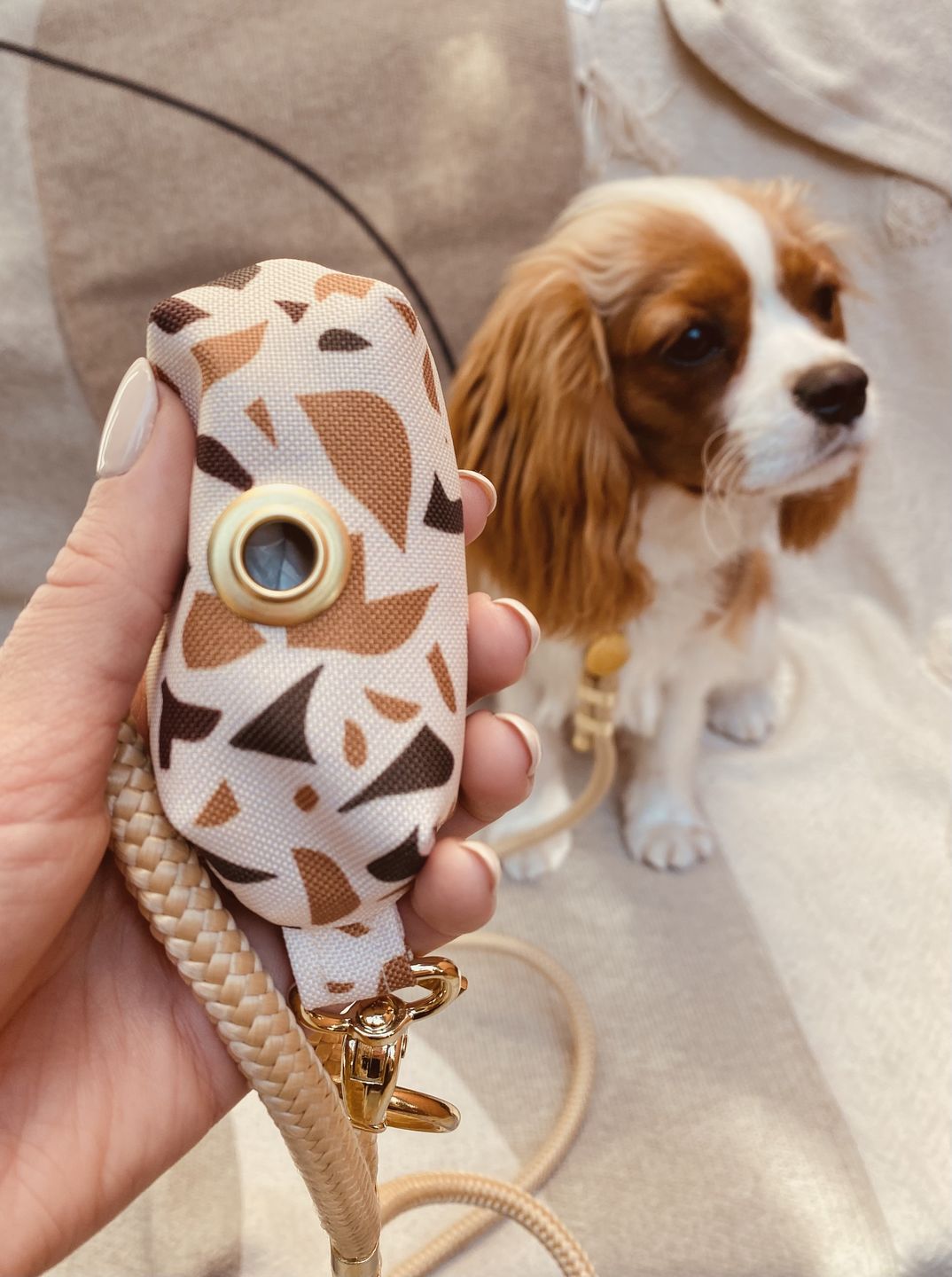 Customer photo review of Etui na kupoworki "Beige Terrazzo"