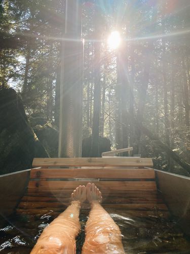 Customer photo review of Wood Burning Hot Tub