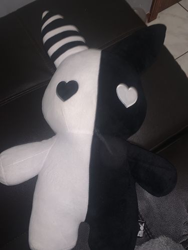 Customer photo review of Rabbit Plushie 20" (BLACK/WHITE)