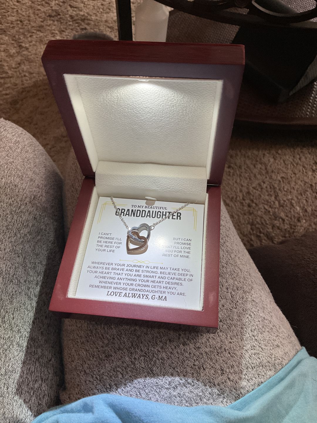 Customer photo review of To My Granddaughter - Personalized Beautiful Gift Set - SS117GM