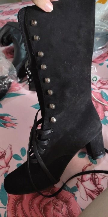 Customer photo review of Steampunk lace-up boots
