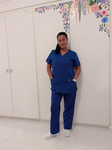 Customer photo review of H.H Works - Monica & Rebecca Women's Scrub Set