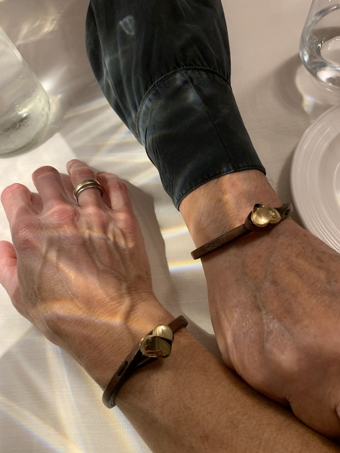 Customer photo review of Bracciale pelle Cuore Mio Oro Tulsi