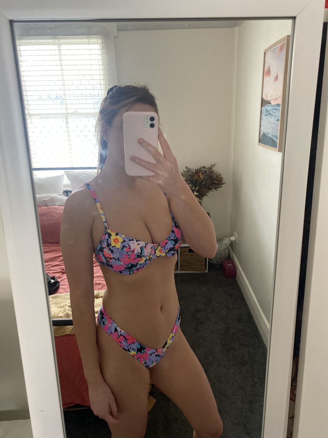 Customer photo review of Nova Underwire Bra Top - Palm Beach