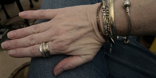 Customer photo review of Two Tone Meditation Spinner Ring Sterling Silver